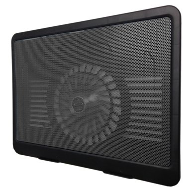 Base Enfriadora - luz led, ángulo ajustable, 1 Hub USB, 9 a 15 Pulgadas, Negro, BROBOTIX 044695N