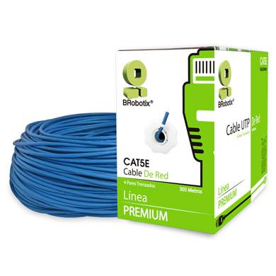 Bobina UTP - CAT5e, 305 m, Interior, Azul, CCA, BROBOTIX 065200