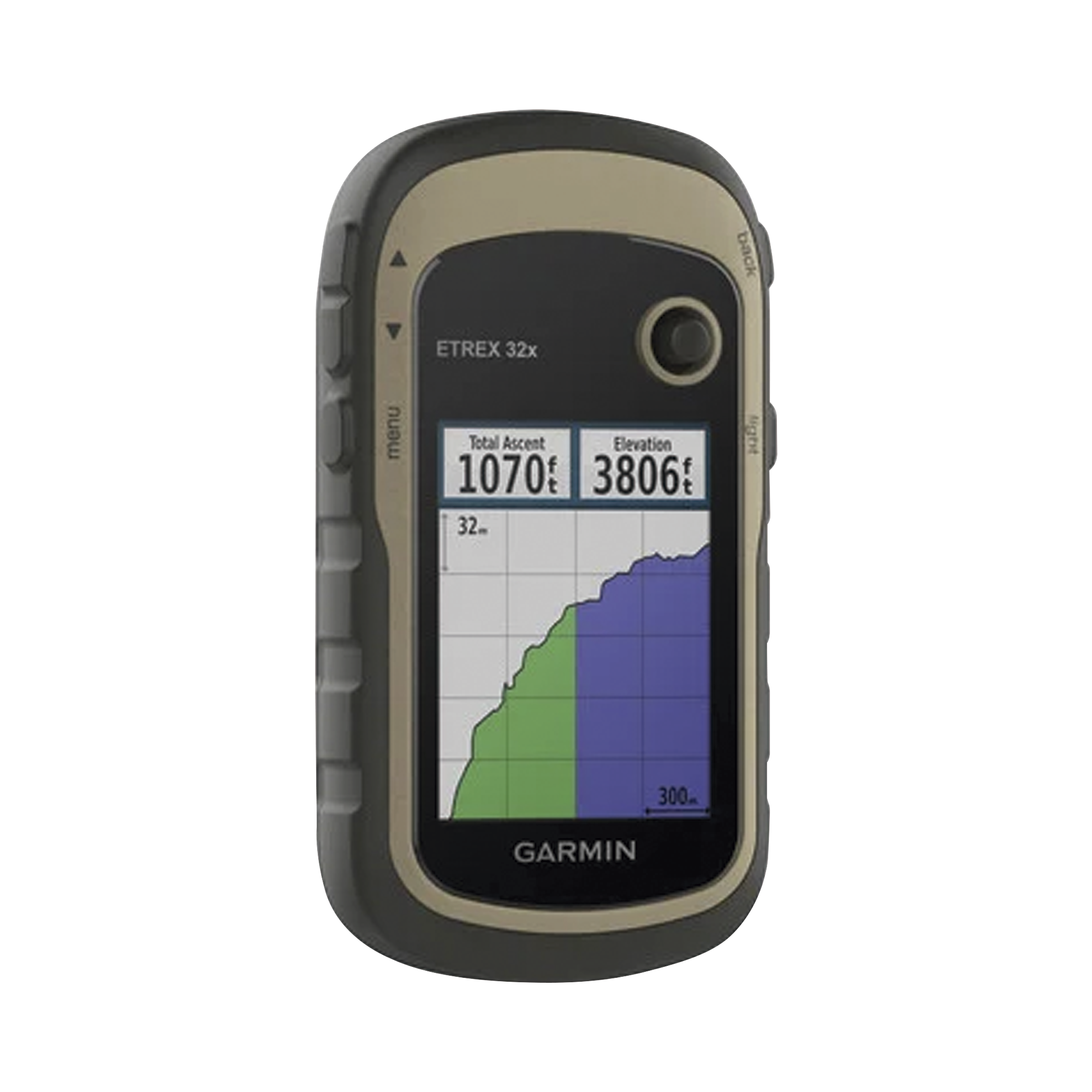 GPS portátil eTrex 32x con memoria interna de 8 GB, pantalla de 2.2' a color, con mapa topográfico de carreteras y senderos incluido.