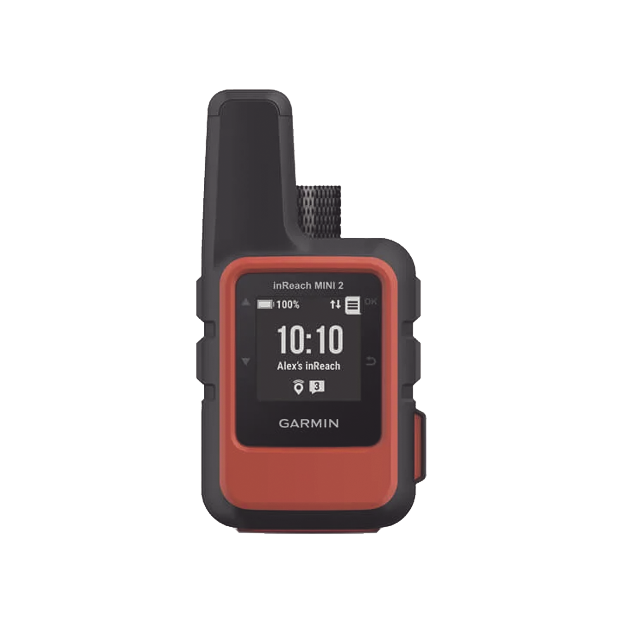 Navegador satelital InReach Mini 2 color naranja, con cobertura global mediante la red Iridium, cuenta con botón de emergencia, batería para hasta 50 horas, GPS y brujula.