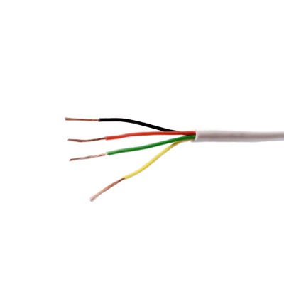 Bobina de 305 Metros /  Cable de Cobre / 4x22 AWG / Tipo CM-CL2 / Para Interior / Color Blanco / Para Aplicaciones de Alarmas de Intrusión y Automatización