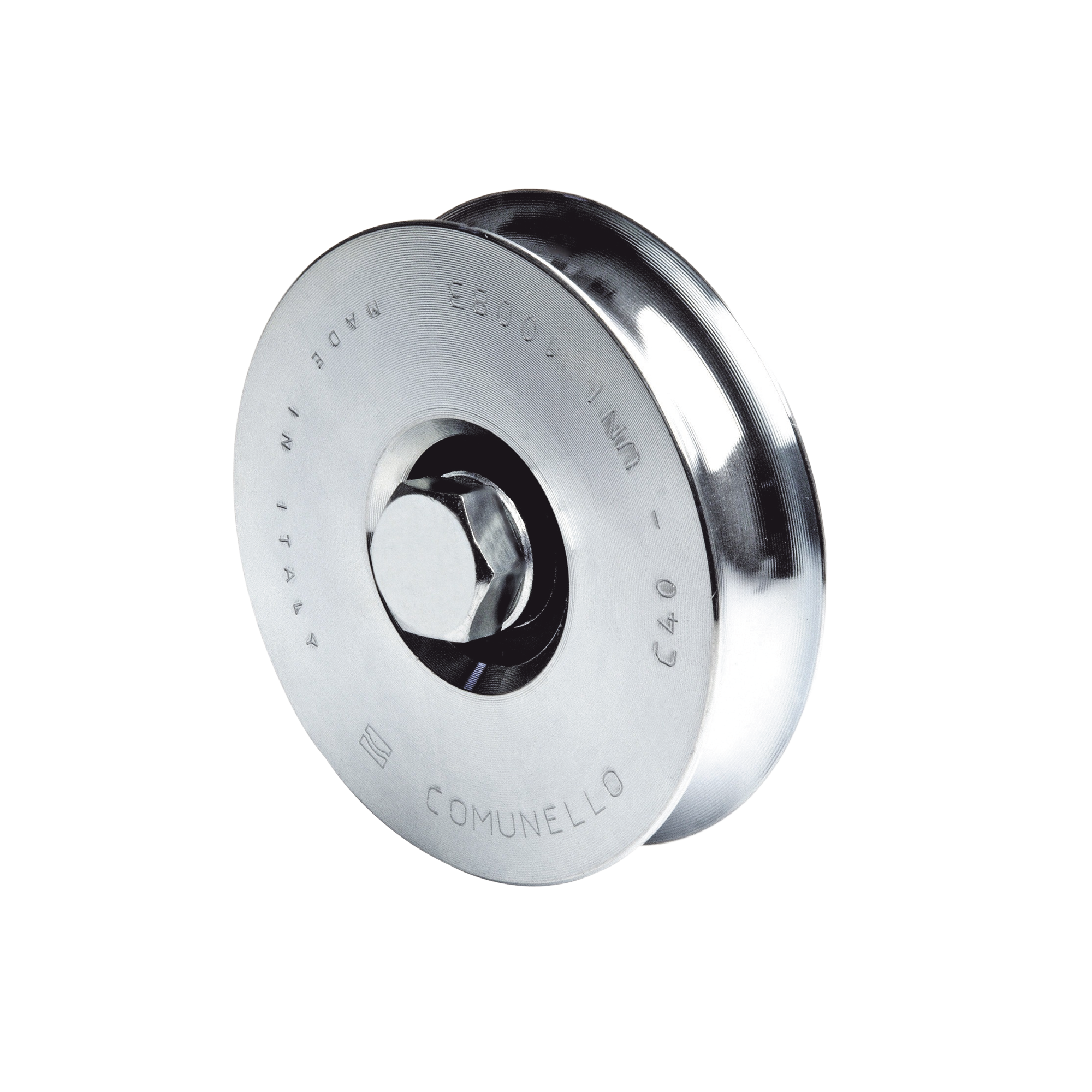 310 - Rueda de 8 cm SIN Soporte / Soporta hasta 200 kg / Canal Tipo 'U'