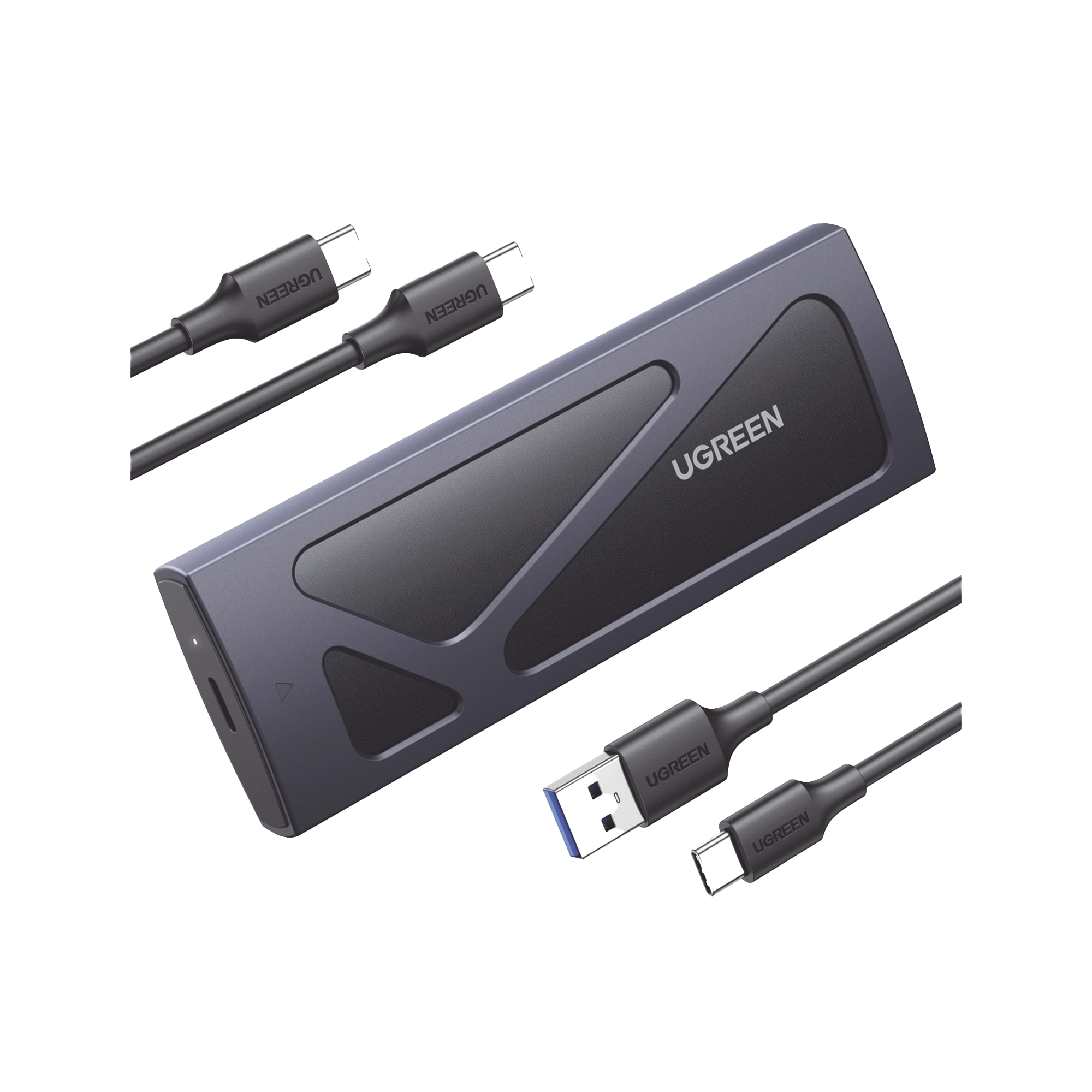 Carcasa Disco Duro NVME M.2 (Enclosure) / Hasta 2TB / USB3.2 a 10 Gbps / Soporta M Key y B+M Key / Compatible con SSD M.2 NVME 2230/2242/2260/2280 / UASP / S.M.A.R.T. / TRIM / ESD Incorporado / Color Negro / Caja de Aluminio