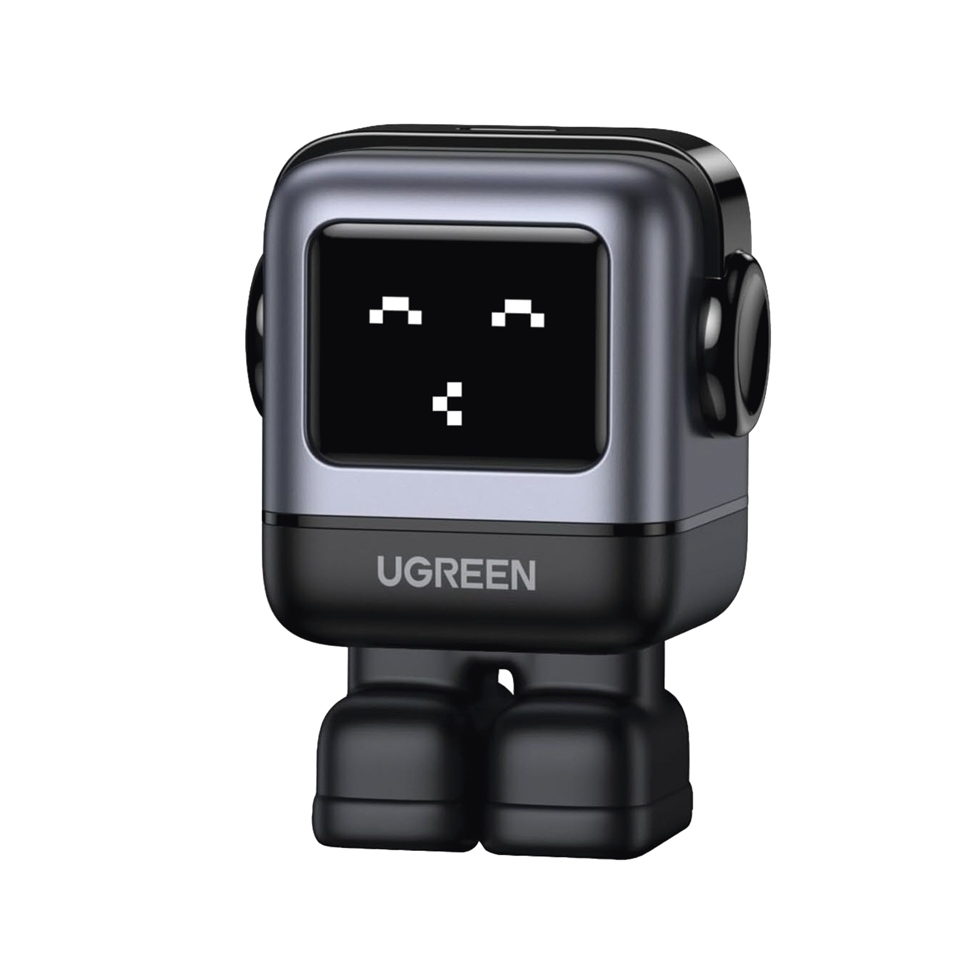 Cargador Mini GaNRobot 30W serie Nexode | 1 USB-C de Carga Rápida | Tecnología GaN II | Multiprotocolo PD/QC/SCP/FCA | Carga Inteligente | Pantalla LED | Zapato Magnético Extraíble | Thermal Guard | Color Negro.