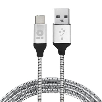 CABLE USB V3.0 TIPO C BROBOTIX 180501 - USB C, USB A, 1 m, Plata