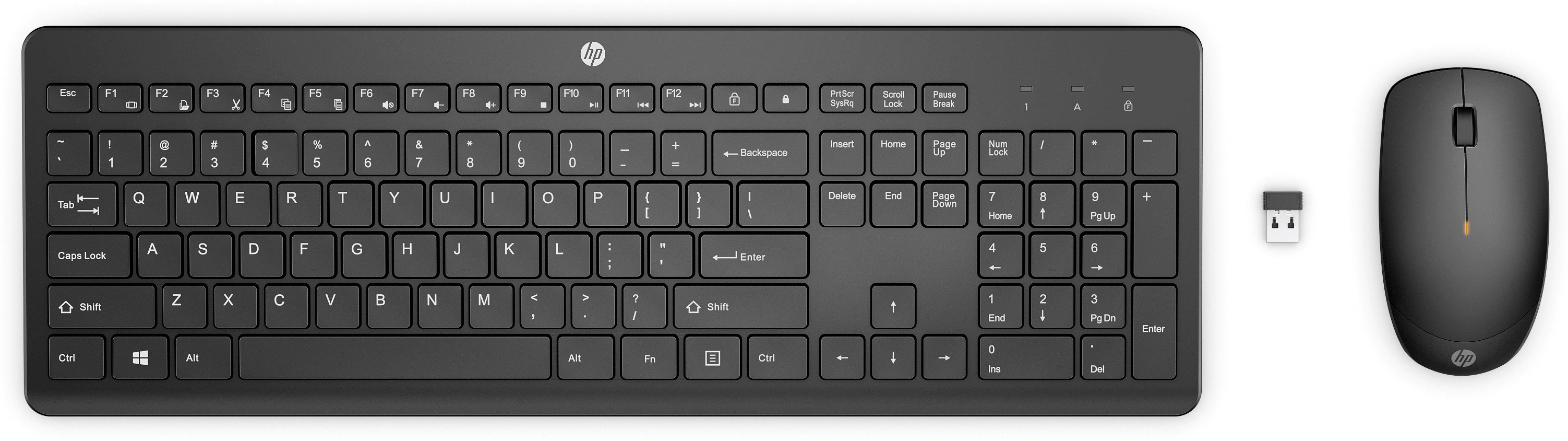 Teclado y Mouse Inalámbrico HP HP 235 1Y4D0AA#ABM  Negro 1600 dpi - Puerto USB-A, Garantía 1 año