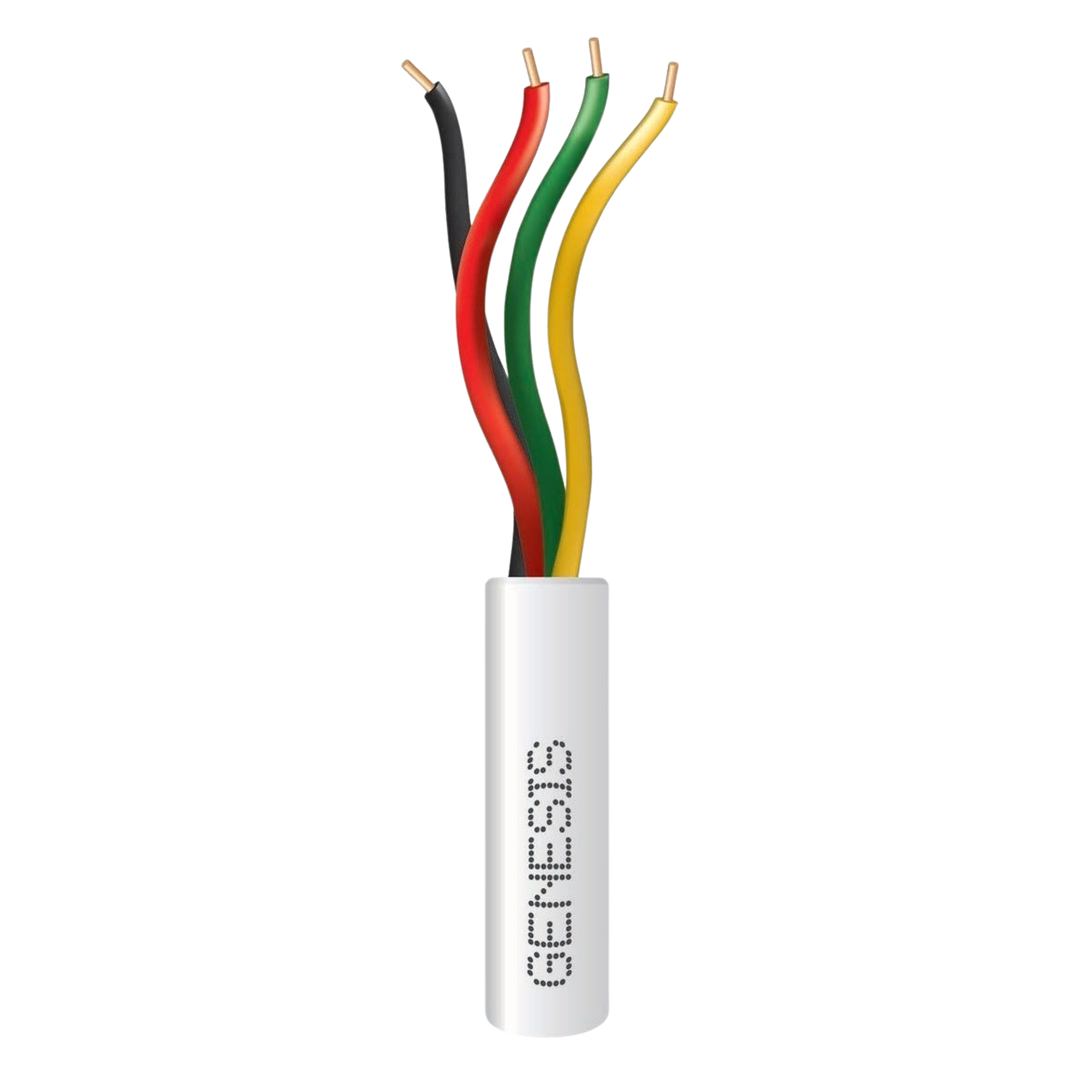 Bobina de 305 Metros / Alambre de Cobre / 4x22 AWG / Riser / Para Interior / Color Blanco/ Para Aplicaciones de Alarmas de Intrusión / Sistemas de Automatización.