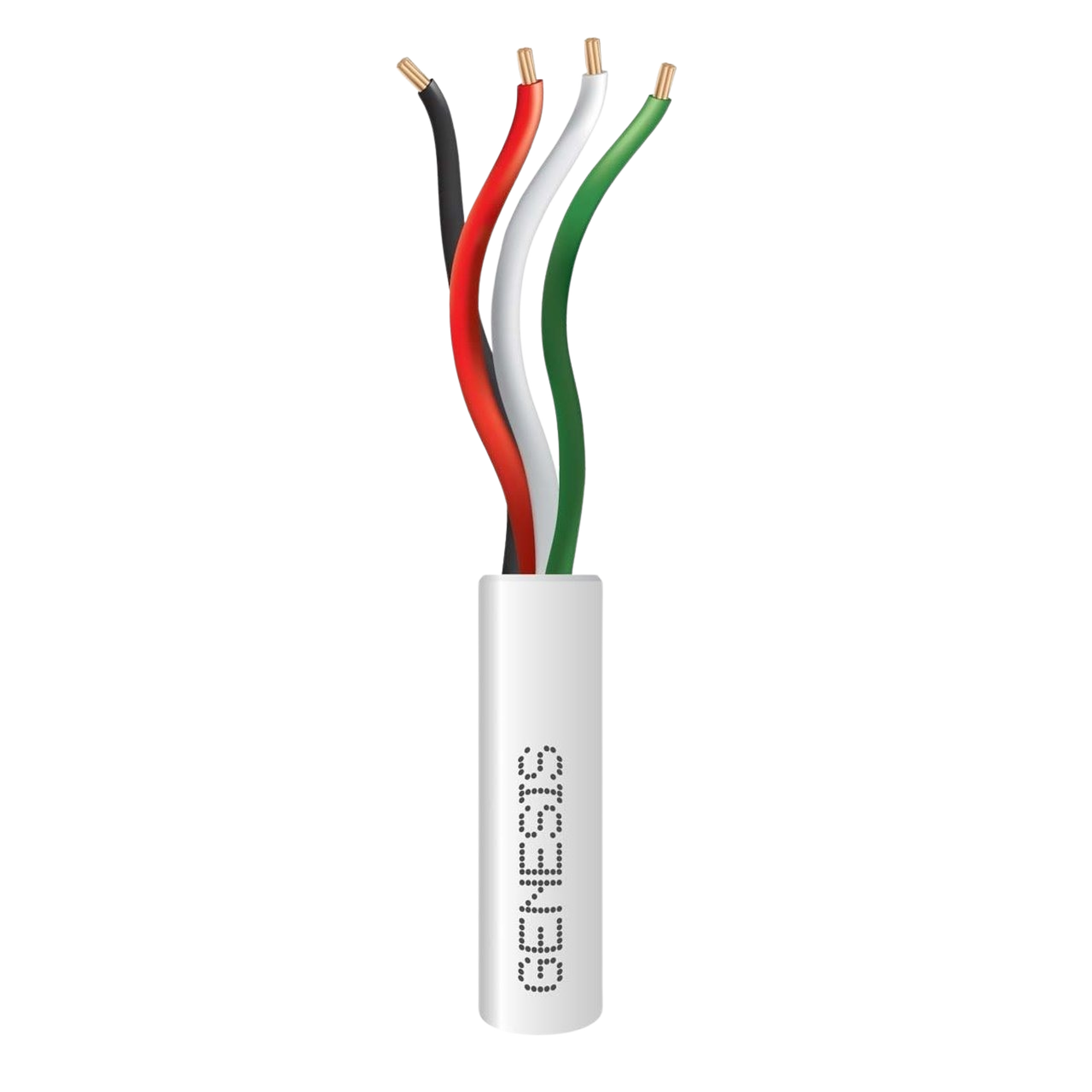 Bobina de 305 Metros /  Cable de Cobre / 4x22 AWG / Riser / Para Interior / Color Blanco / Para Aplicaciones de Alarmas de Intrusión y Automatización