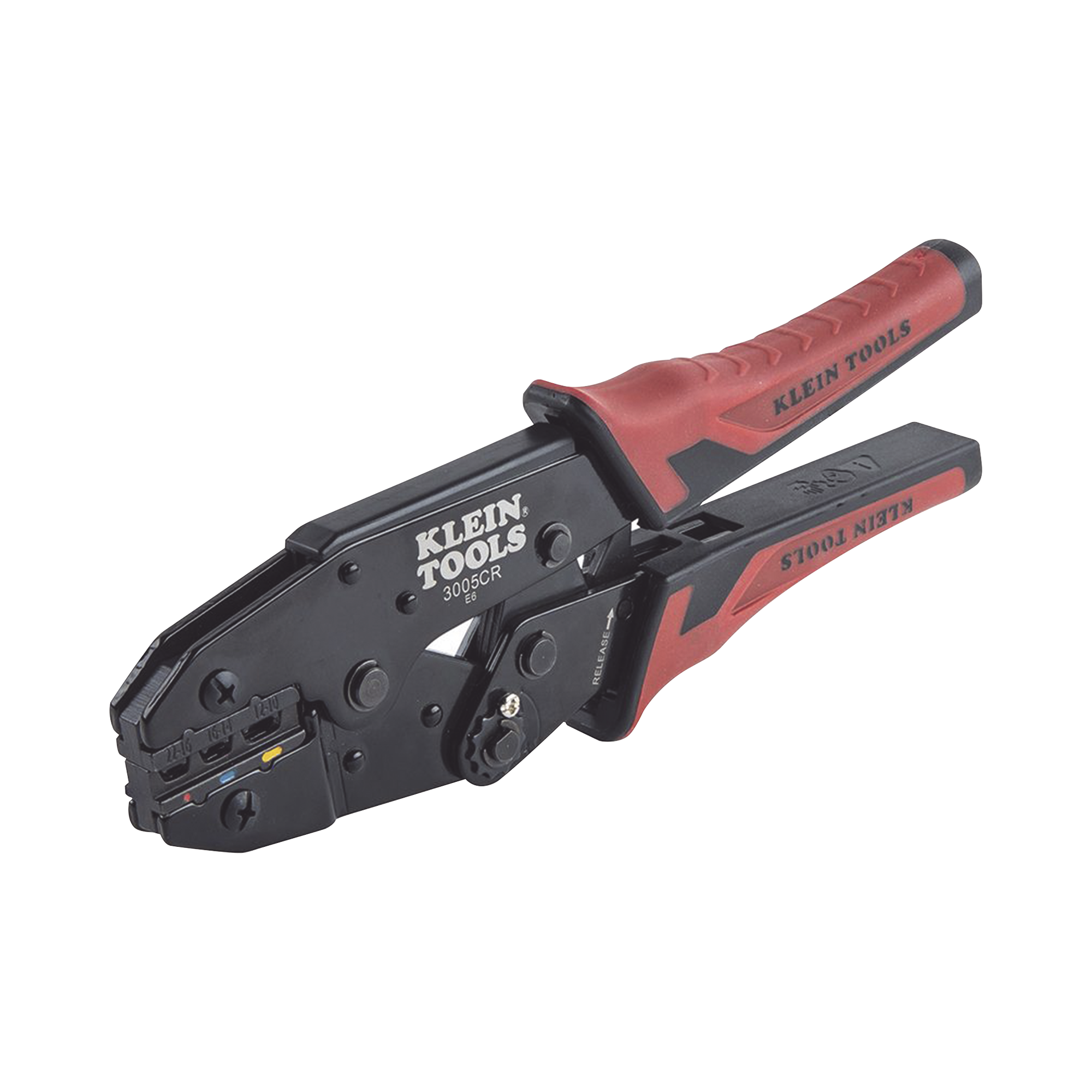 Pinza Ponchadora para Terminales con Aislamiento en Cable de Cobre Sólido y Trenzado de 10-22 AWG.