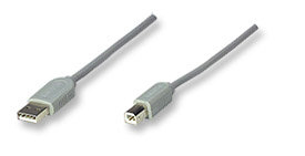 317863 Cable USB para Impresora USB-A macho a USB-B Macho de 3mts Color Gris. Soporta velocidades de hasta 12 Mbps - 