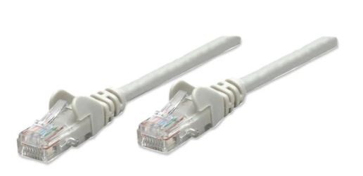 319768 Cable de red - Cat5e, UTP RJ45 Macho / RJ45 Macho, 3.0 m, Color Gris, Contactos con baño de oro para una mejor conexión.