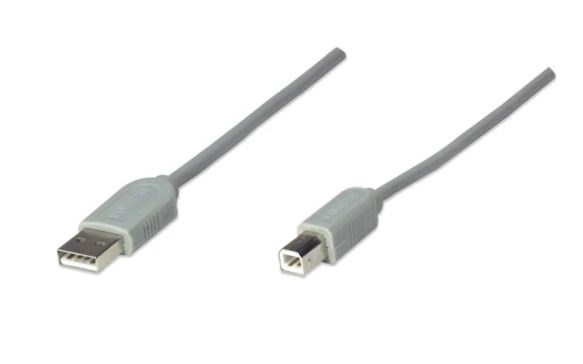 341028 CABLE usb para impresora; 5m color Gris. USB 1.1 tipo A macho a USB 1.1 tipo B macho. - 