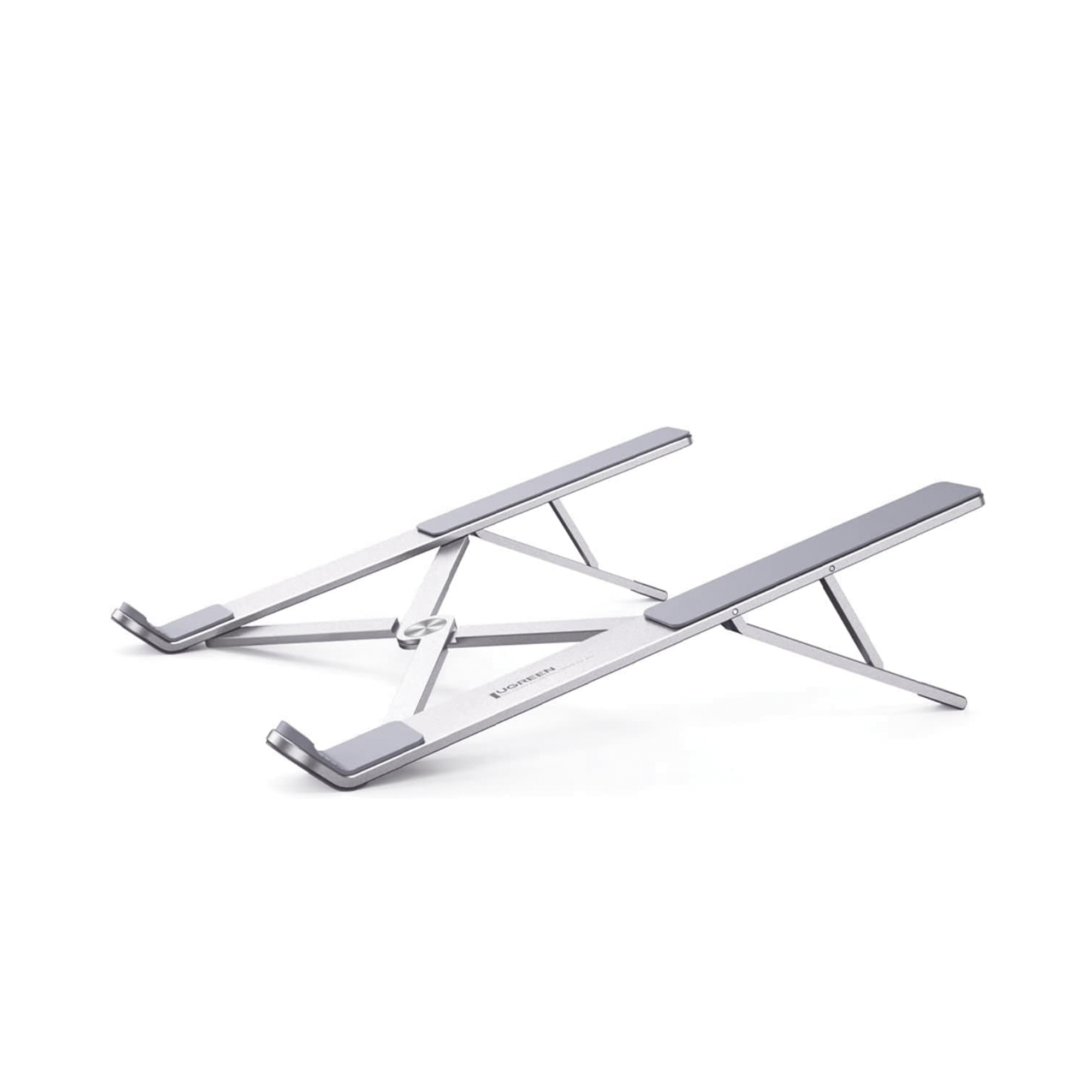Soporte Portátil de Aluminio para Laptop / Amplia Compatibilidad de 11-17.3' / Ajuste de Altura 46.5 mm-136.5 mm / Capacidad de carga de 5 kg / Diseño Plegable / Material de Aleación de Aluminio + Silicona.