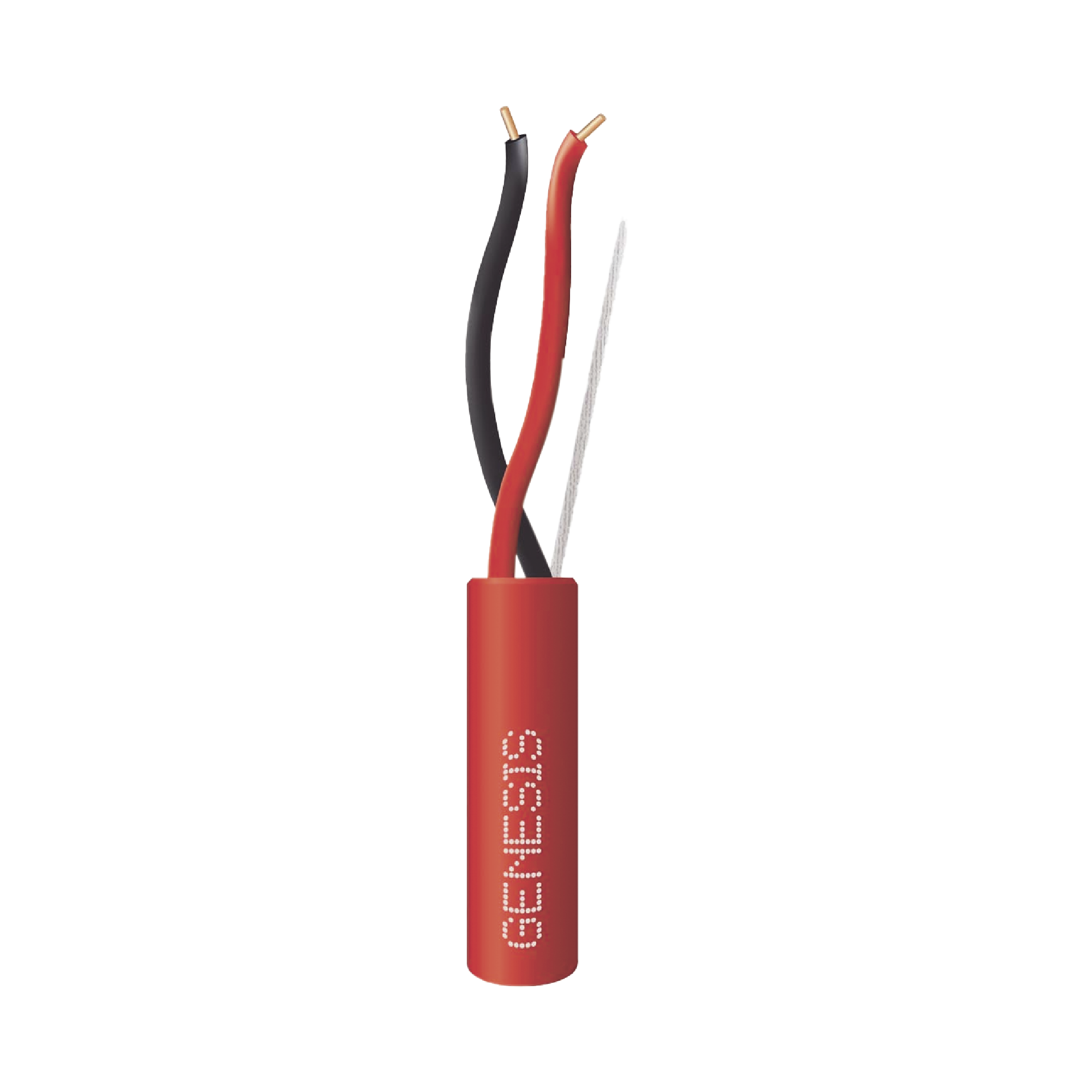 Bobina de 152 Metros de Alambre / 2x18 AWG / Resistente al Fuego / Color Rojo / Tipo FPLR- CL2R - C(UL) -FT4 / Para Sistemas Contra Incendio o Sistemas de Evacuación