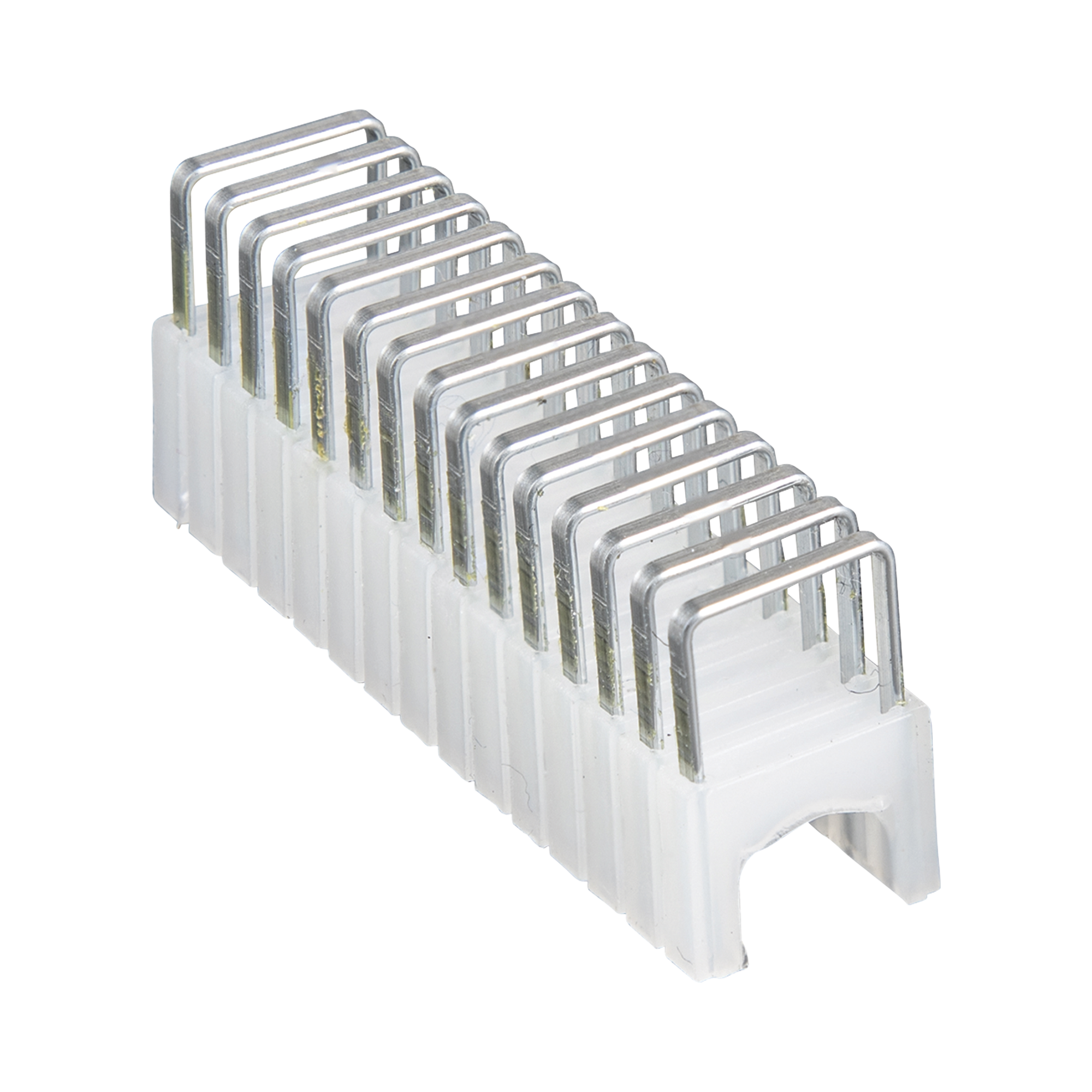 Paquete de 300 Grapas con Aislamiento,  para Cables Coaxiales (RG59, RG6/6Q) y de Datos (CAT3/5e/CAT6/6A) de hasta 5/16'' × 5/16'' (8 mm × 8 mm) de tamaño.