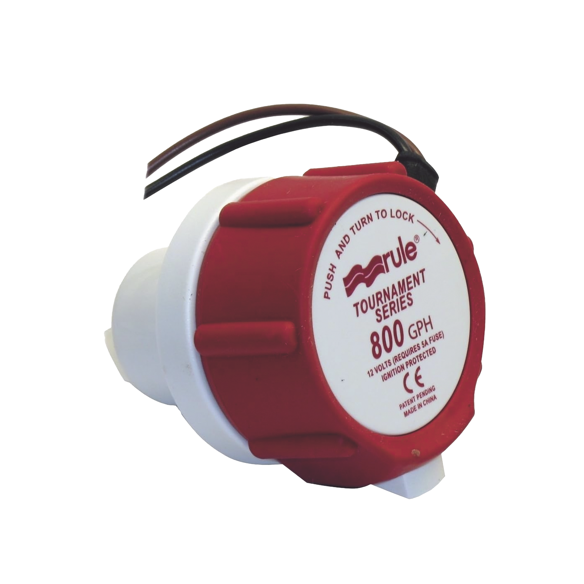 Bomba de reemplazo para serie Tournament de 800 galones por hora, a 12 Volts de corriente directa.