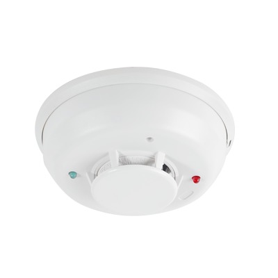 Detector Fotoeléctrico de Humo de 4 Hilos con Sensor de Temperatura, Sirena Interconstruida y Relevador, Serie i3