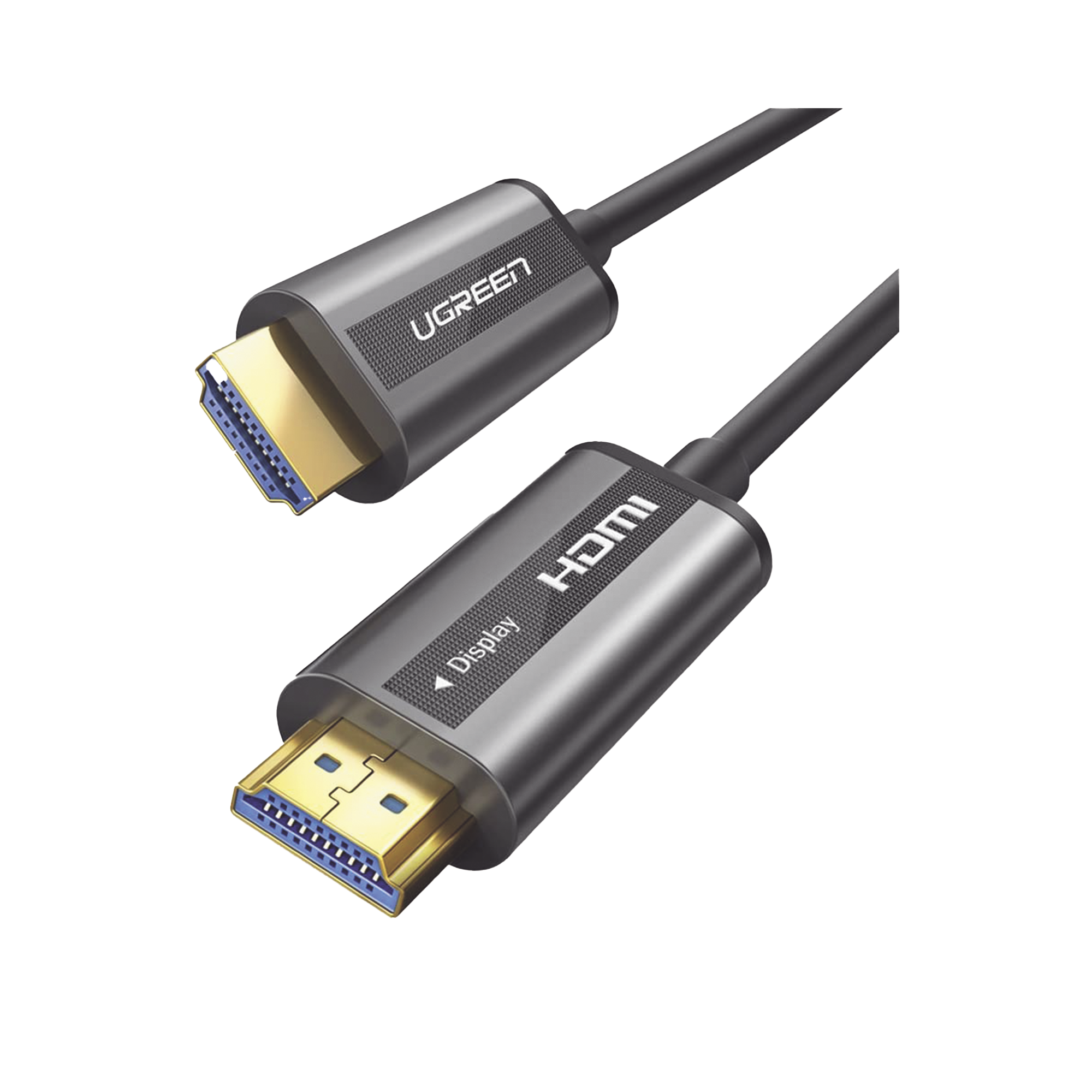 Cable HDMI de 50 Metros por Fibra Óptica 4K@60Hz / Fibra de 4 núcleos + Cobre estañado de 7 núcleos / Compatible con HDMI 2.0 / Alta velocidad 18 Gbps / 3D / HDR / Caja de Aleacion Zinc / Premium