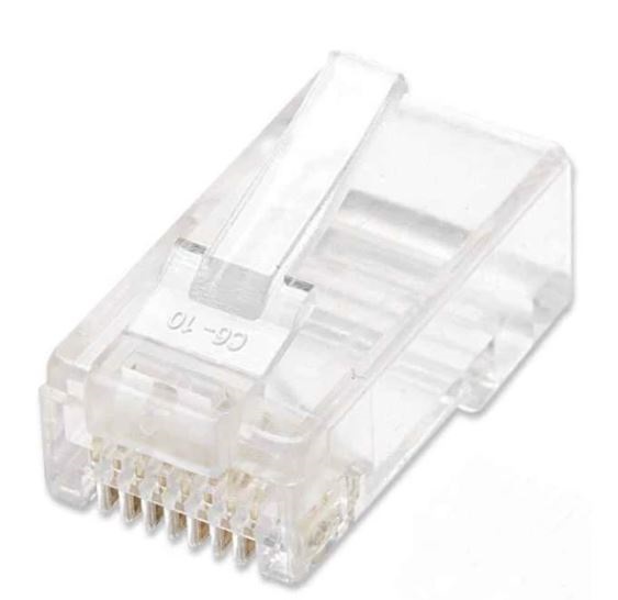 502344 PLUG RJ45 CAT6 MULTIFILAR UTP BOTE 100 PZAS ORO 15-MICRAS - 