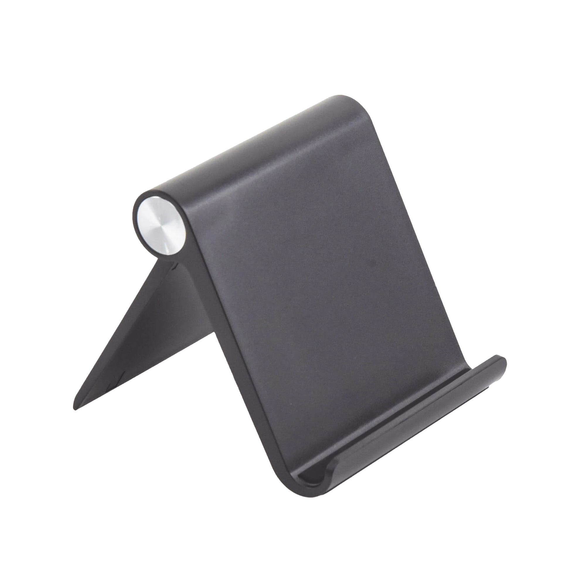 Soporte de Escritorio  para Teléfono Celular / Ajustable de 0° a 100° / Goma Antiarañazos / Antideslizante / Amplia Compatibilidad con dispositivos de 4'' a 7.9'' / Plegable / ABS / Color Negro