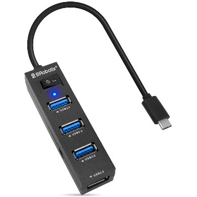 Docking 4 EN 1: USB V3.0 Tipo C a 4 Puertos USB V3.0 - con Switch 6001189 BROBOTIX