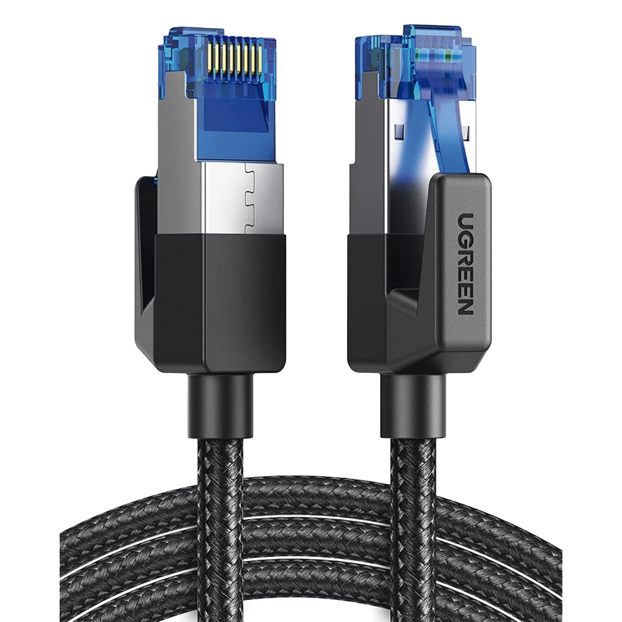 Cable Ethernet Cat8 CLASS?F/FTP Redondo con Malla de Nylon 2 Metros