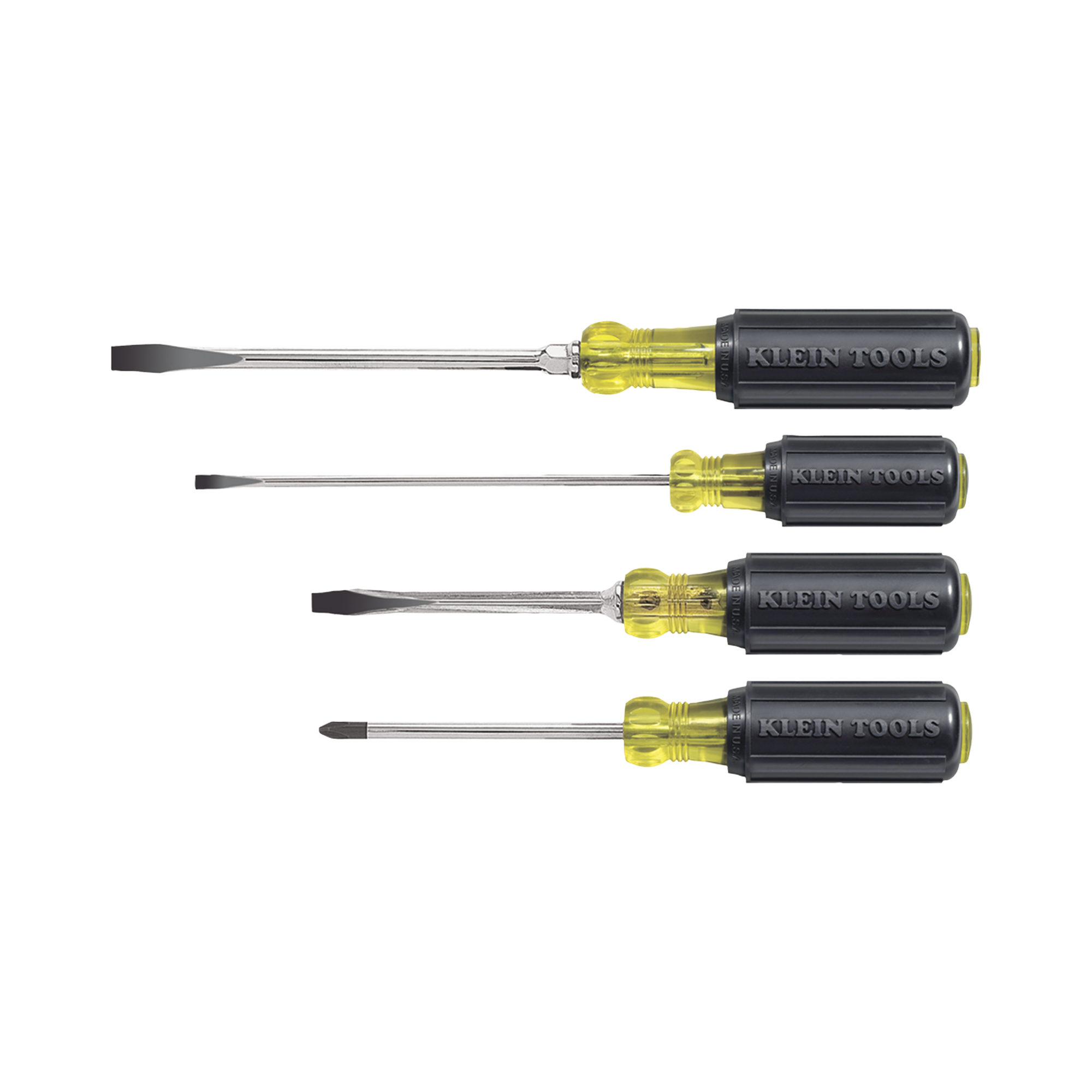 Juego de desarmadores de punta ranurada y Phillips de 4 piezas.