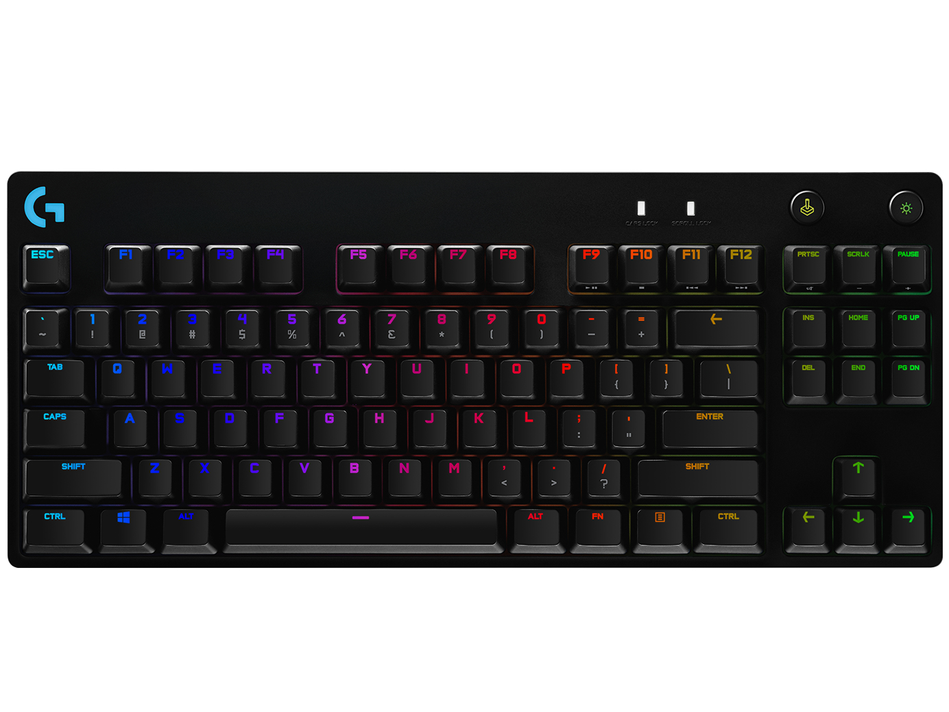 Teclado Mecánico Gaming LOGITECH PRO - USB, Estándar, Inglés, Negro, RGB