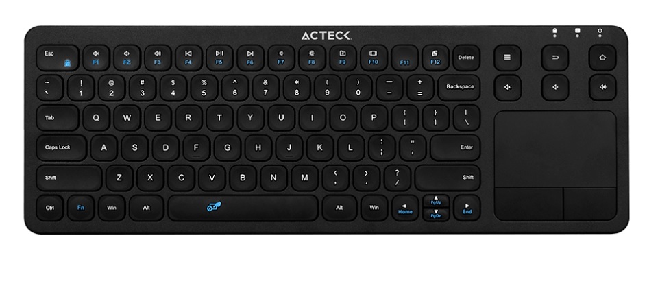 Teclado Inalámbrico con TouchPAD ACTECK MK410 - USB, QWERTY, Negro, Universal, Inalámbrico