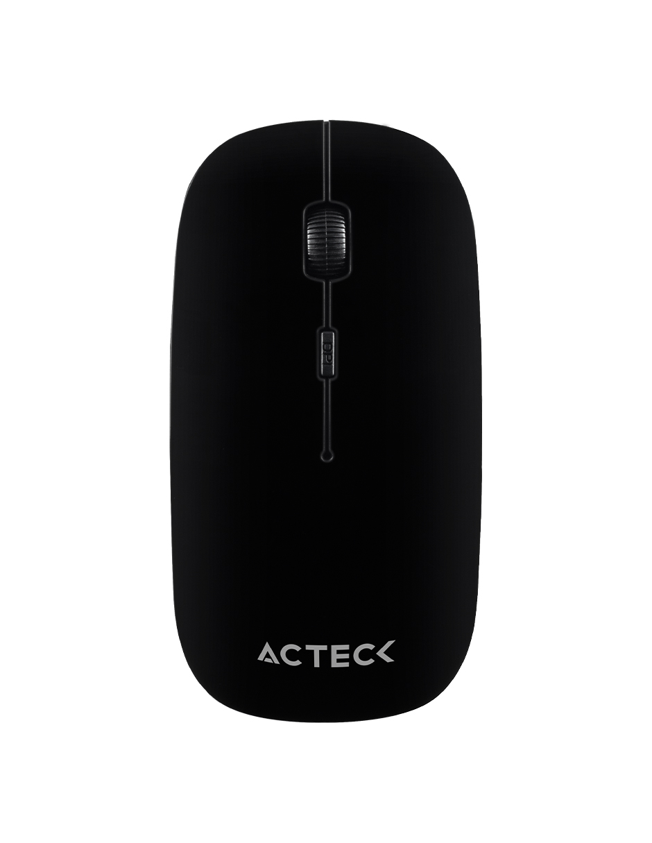 Mouse ACTECK Inalámbrico 2.4 GHZ 1600 DPI 3 LVLS WINDOWS-LINUX-MAC OS SLIM Negro OPTIMIZE MI210 - 