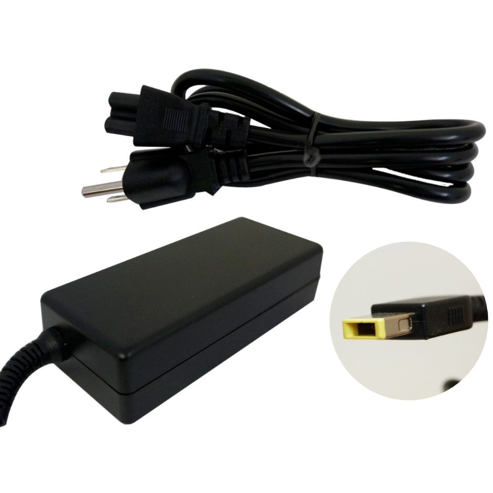 Cargador / Adaptador para Laptop AC-Lenovo-Cuadrada GENERICO de 90W 20V/4.5A PUNTA CUADRADA AMARILLA - 