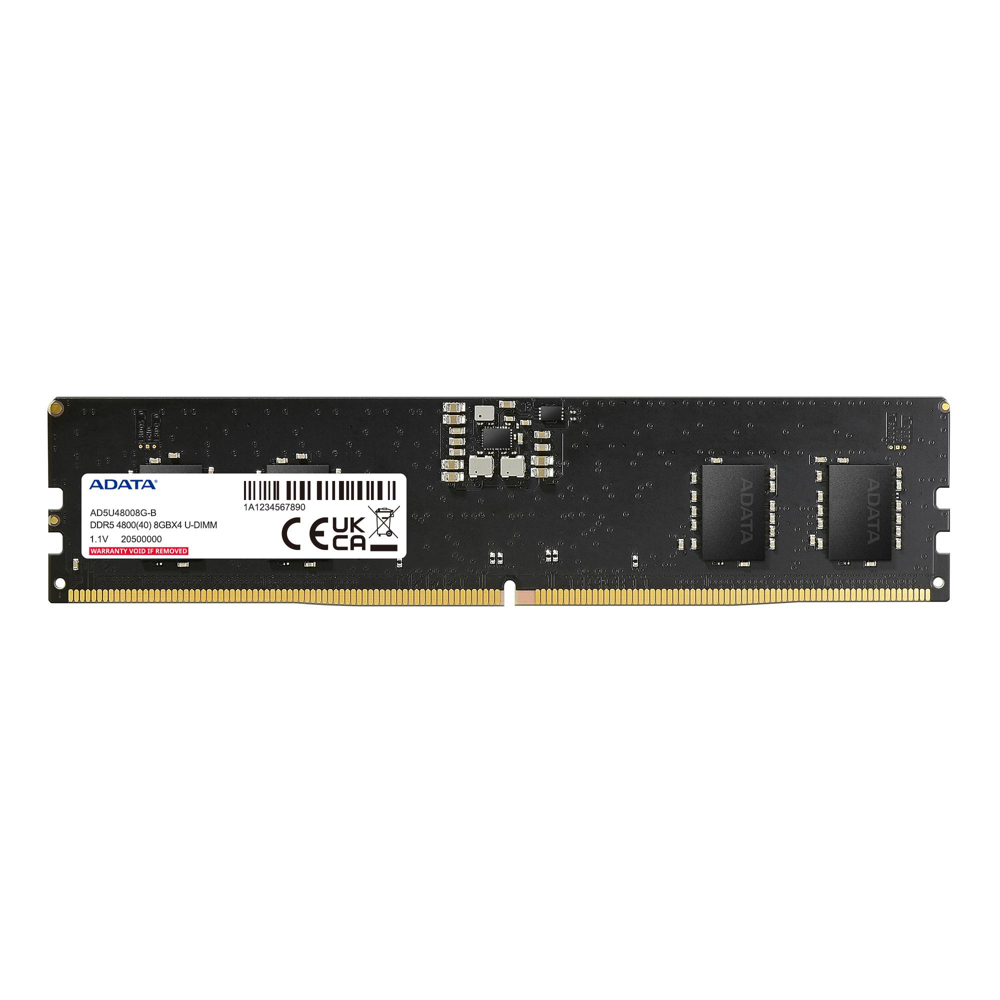 Memoria RAM  ADATA AD5U48008G-S - 8 GB, DDR5, 4800MHz, UDIMM