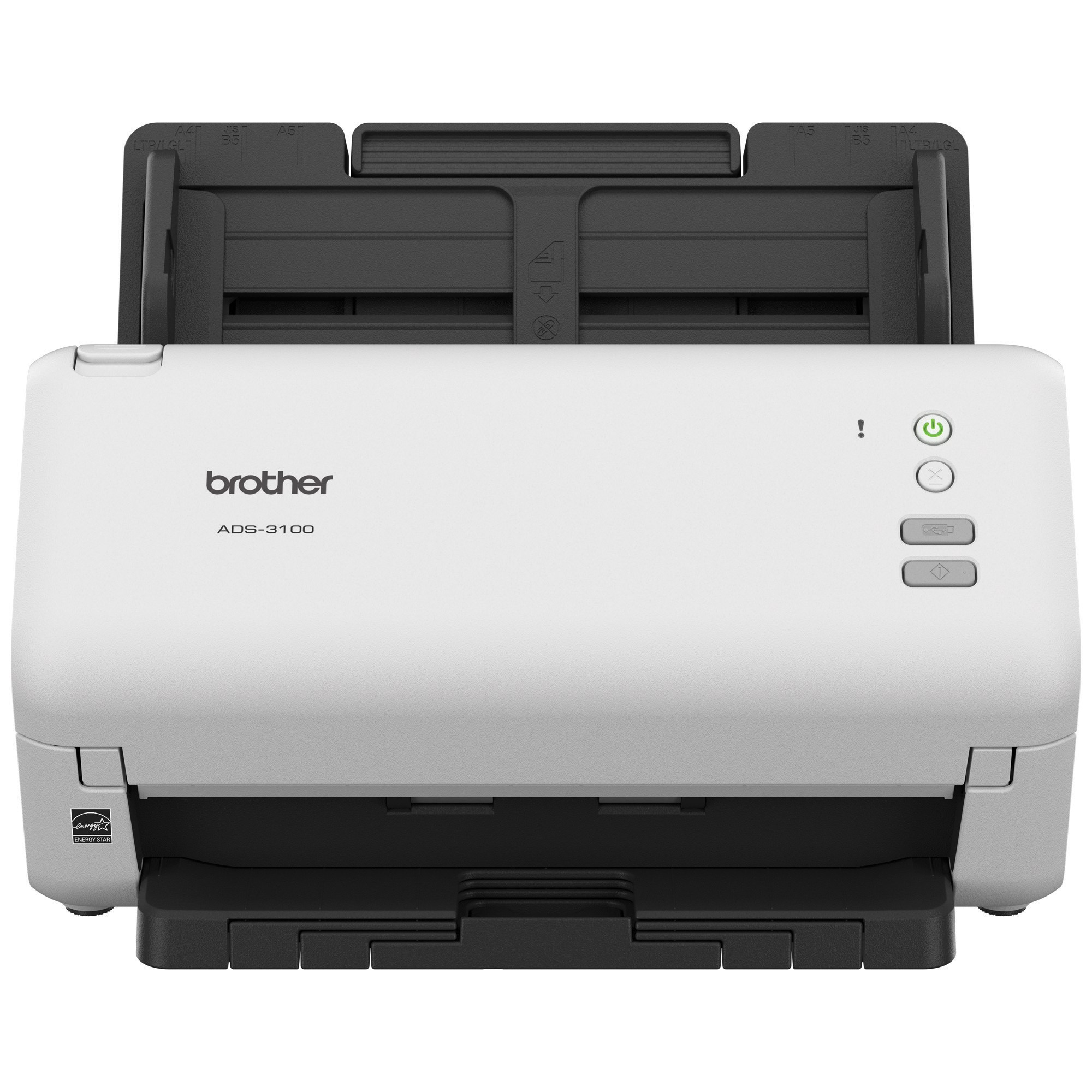 Escáner de escritorio Brother ADS3100 - Dúplex, 40 ppm/80 ipm, USB 3.0, ADF hasta 60 hojas, escanea hasta 6, 000 hojas diarias