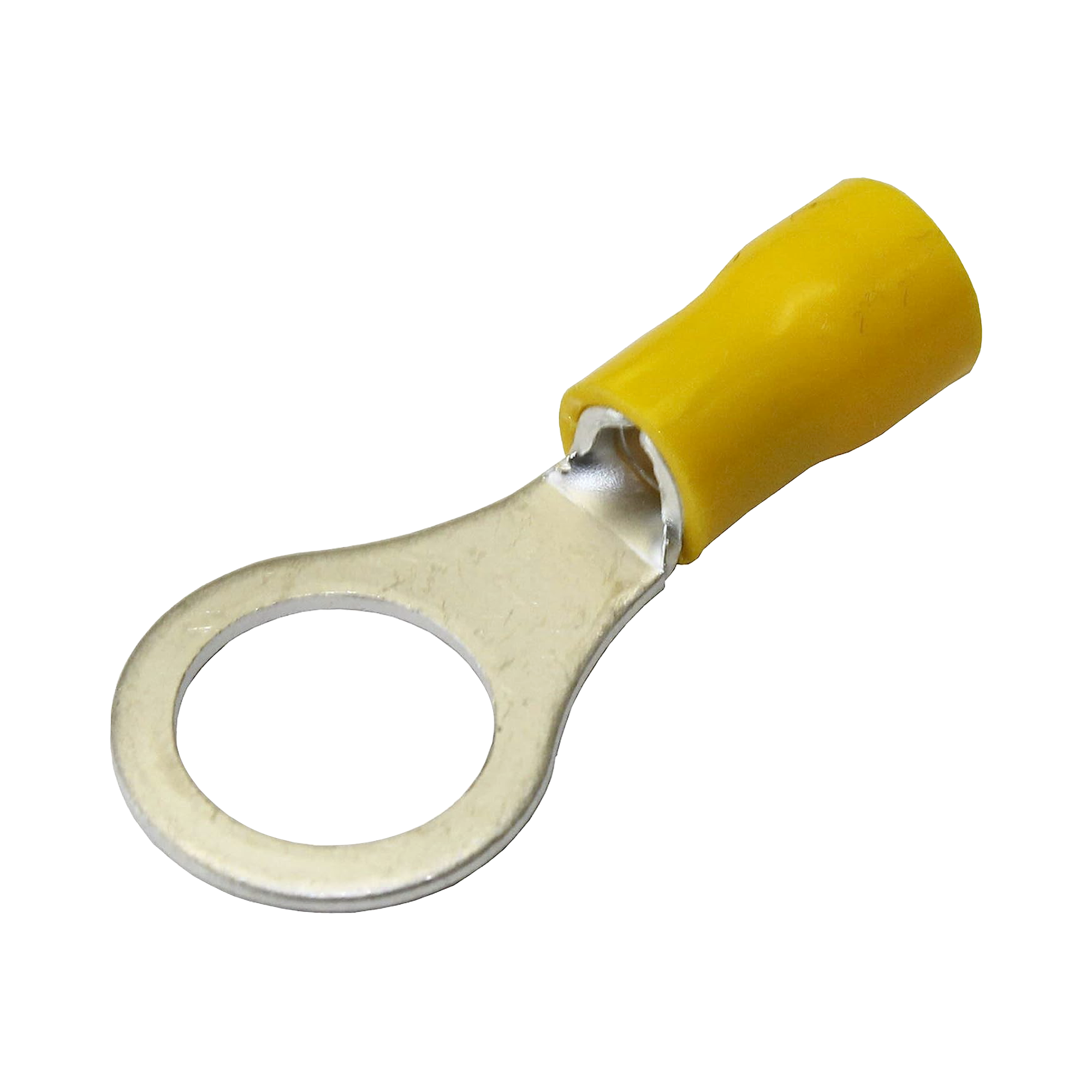 Terminal tipo ojo / 3 / 16' / 10 - 10 AWG / Amarillo / Paquete de 25 piezas.