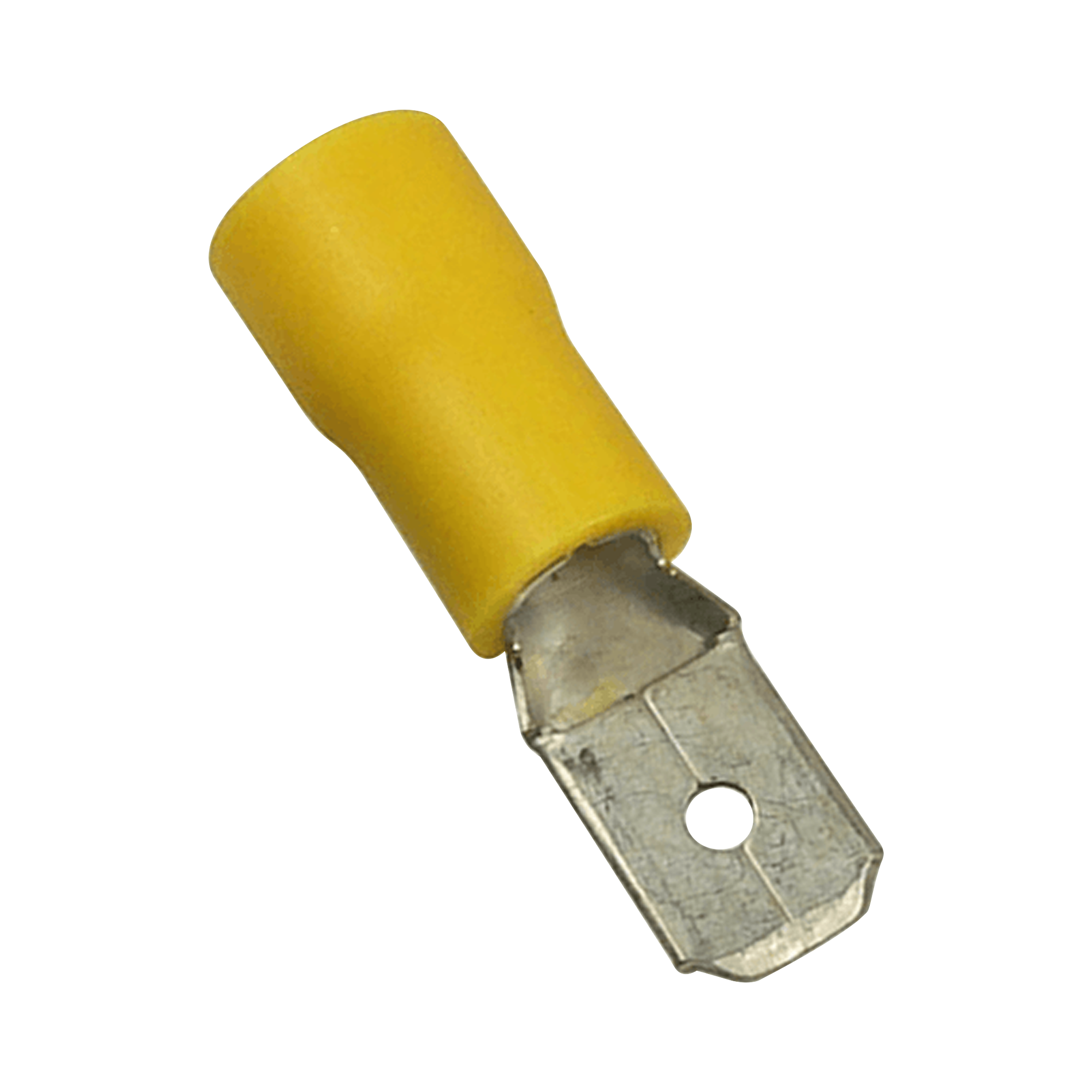 Terminal tipo macho aislada / 12 - 10 AWG / Amarillo / Paquete de 25 piezas.