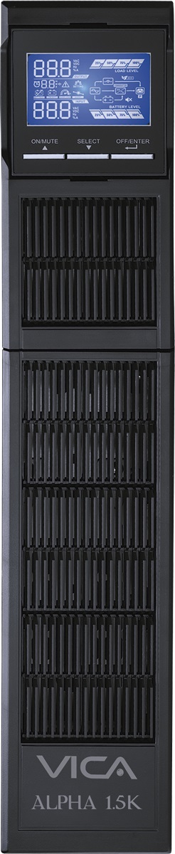 UPS Online con Doble Conversión Torre/Rack VICA ALPHA 1.5K - 1500 VA, 1500W, Negro