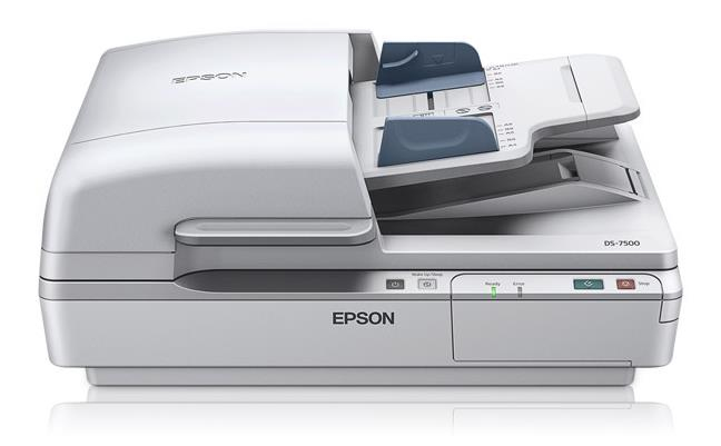Escáner EPSON DS-7500 - 216 x 1016 mm, 40 ppm, Base plana y ADF, CCD, 4000 páginas