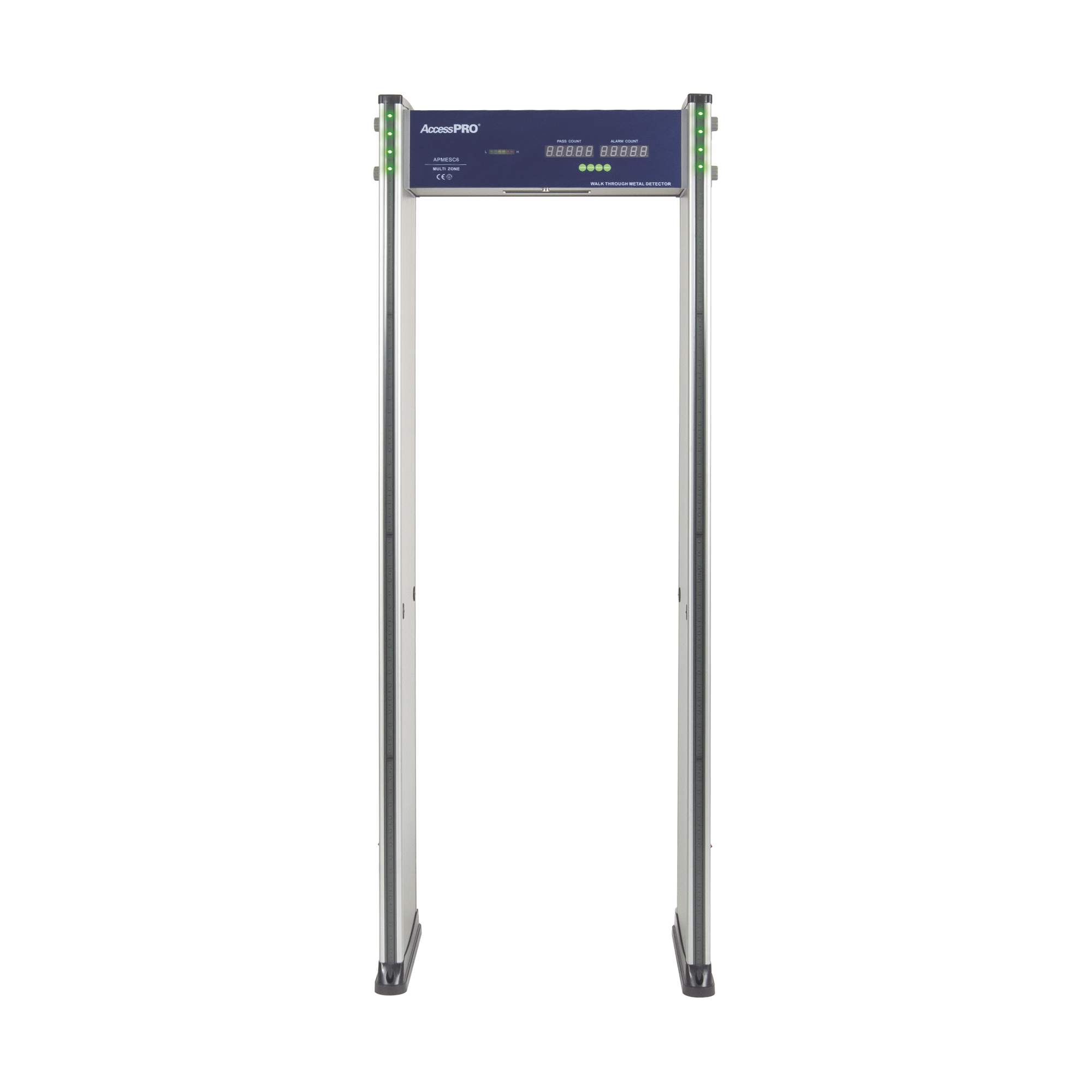 Detector de metales de 6 zonas/ Uso en Interior/ Contador de alarmas y Personas