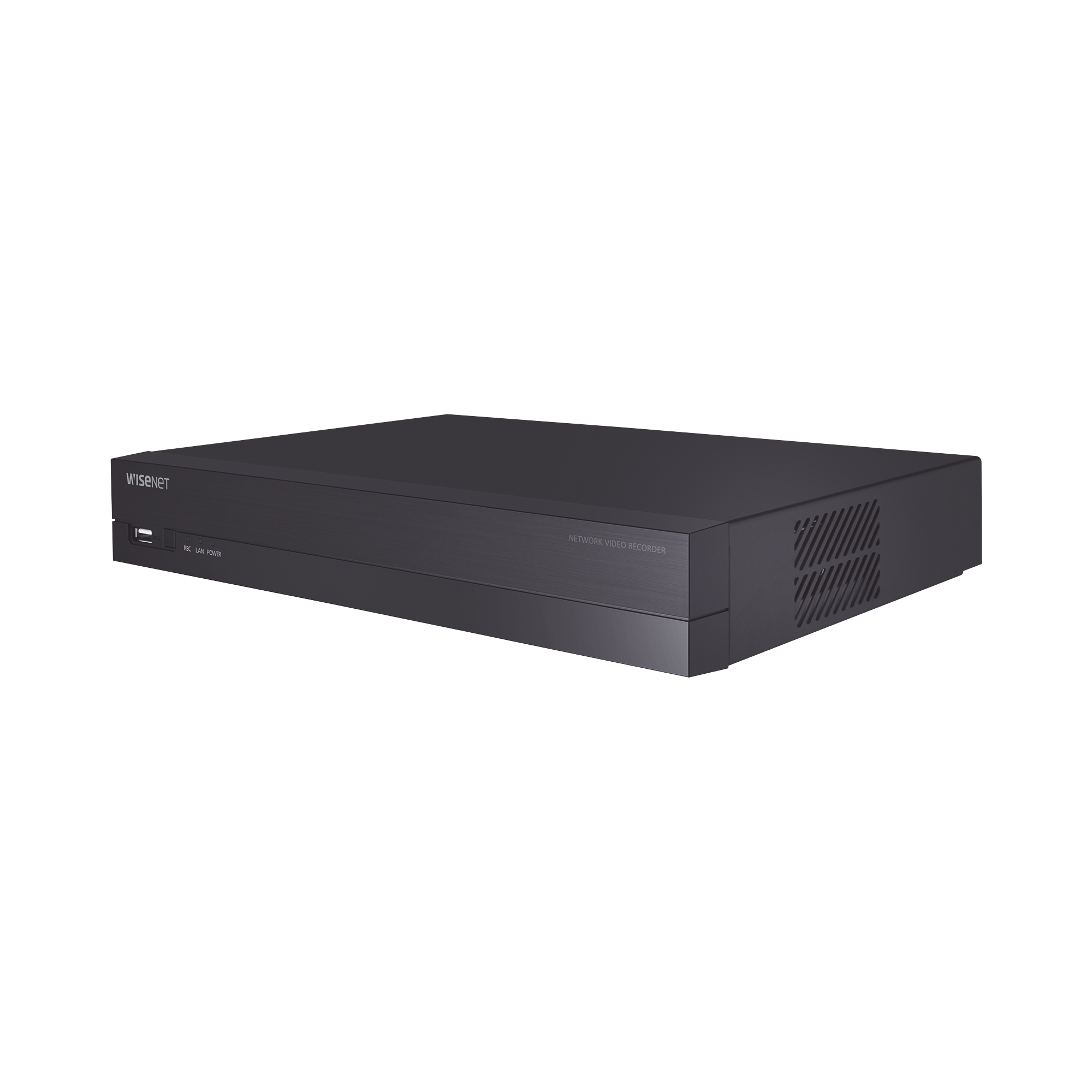 NVR 4 canales grabacion hasta 8MP / H.265, H.264 / P2P Wisenet / 4 puertos PoE Plug and play / soporta 1 disco duro (no incluido).