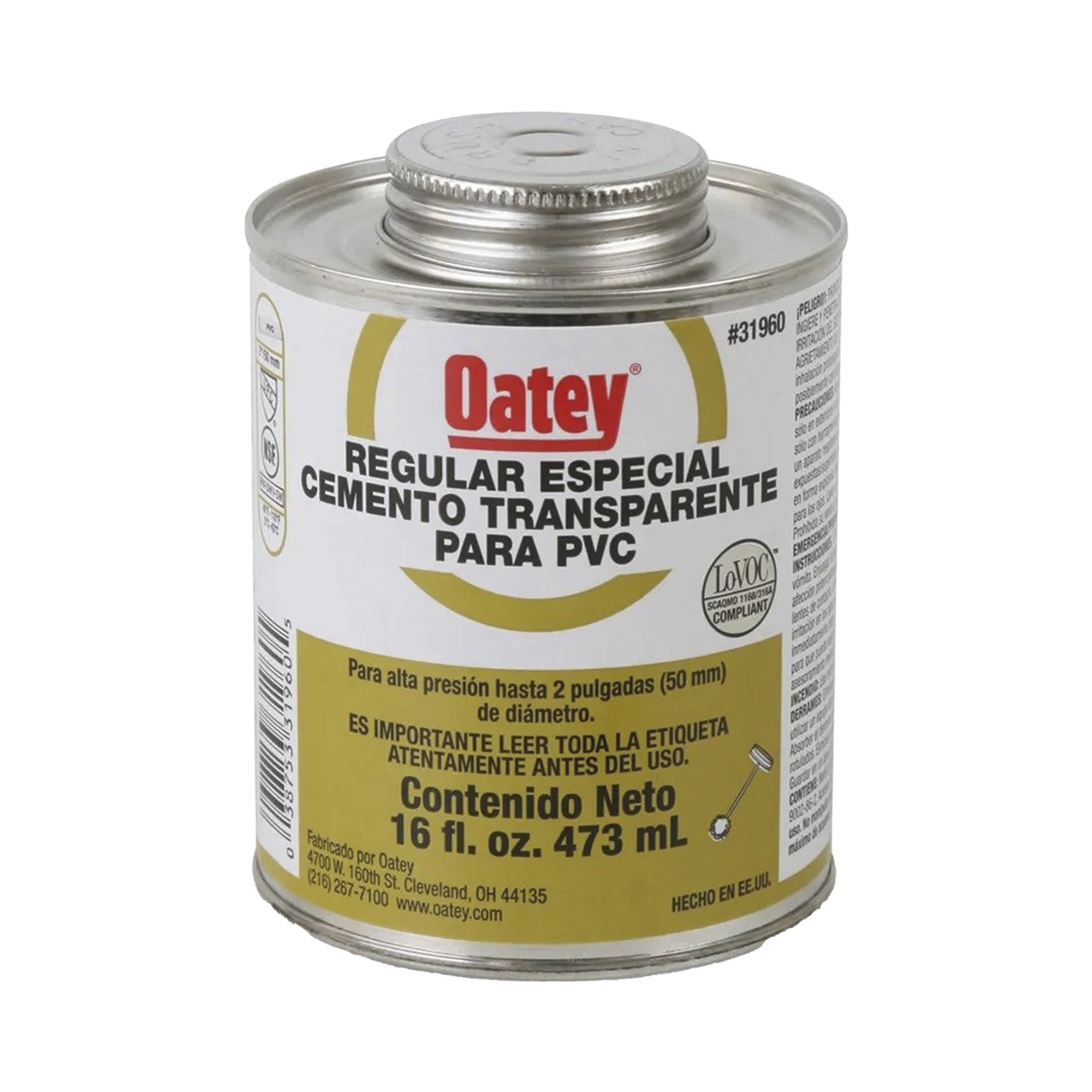 Cemento Claro de 236 ml para Tubo Conduit PVC Pesado.