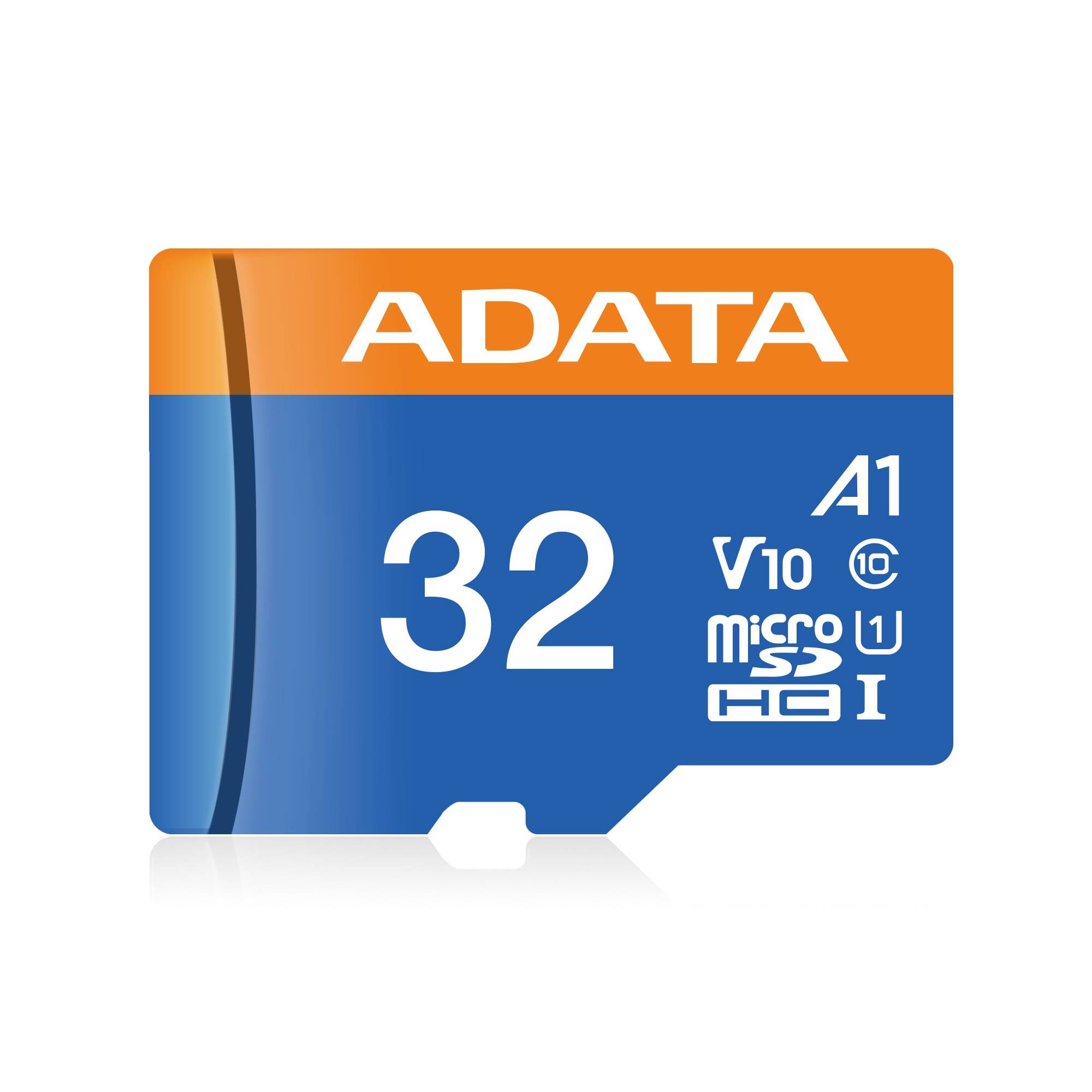 Micro SD ADATA PREMIER (A1 V10) - 32 GB, 100 MB/s, 25 MB/s, Negro, Clase 10