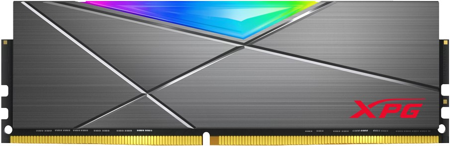 Memoria RAM ADATA SPECTRIX D50 - 8 GB, DDR4, 3200 MHz, UDIMM, con Iluminación RGB. Disipador Tungsten Grey