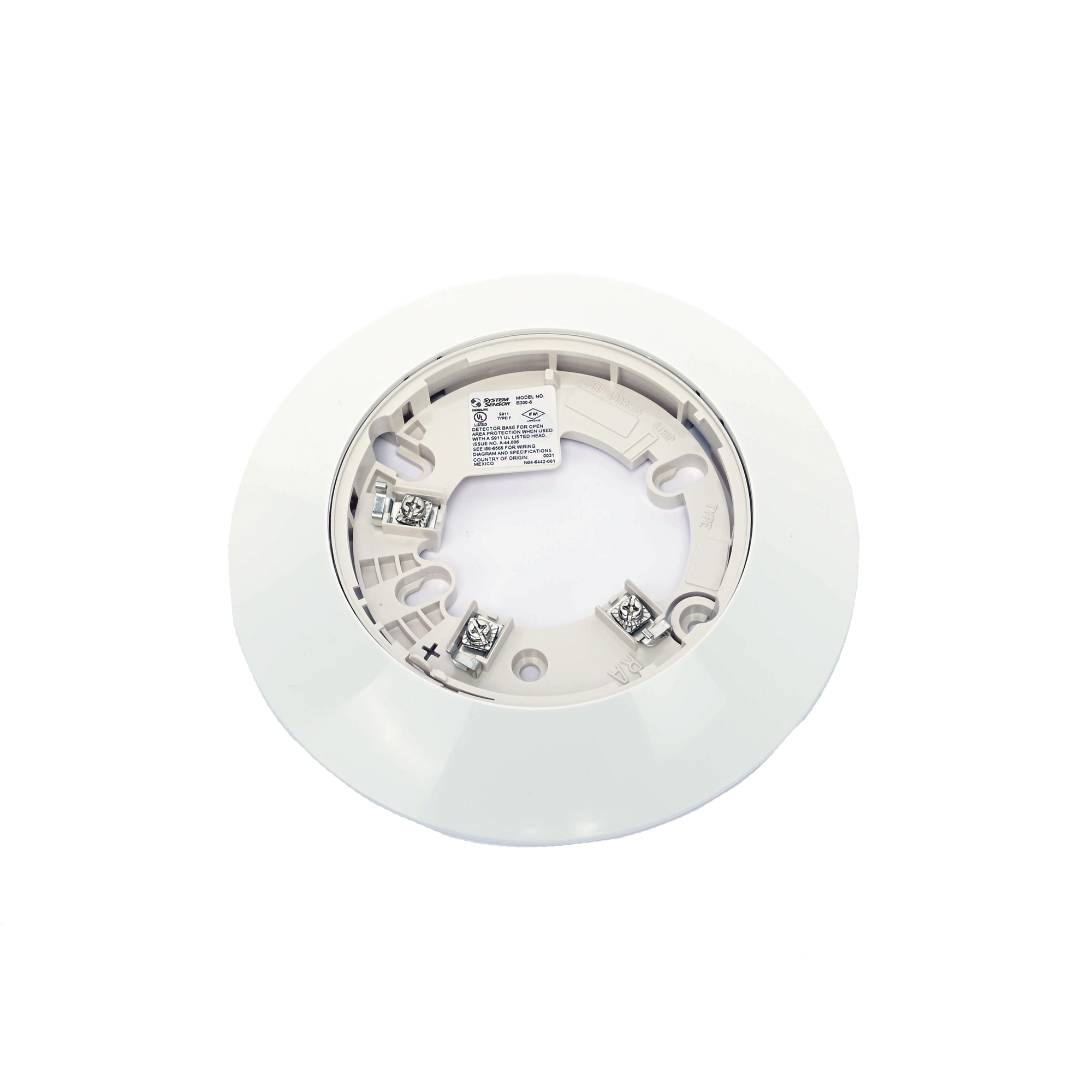 Paquete con 10 Piezas / Base de 6 Pulgadas B300-6 / Para detectores Notifier, Farenhyt, Silent Knight y Fire-Lite / Color Blanco