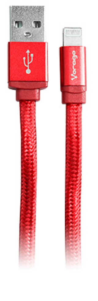 Cable Lightning VORAGO CAB-119 - Rojo, 1 m, Cable Lightning