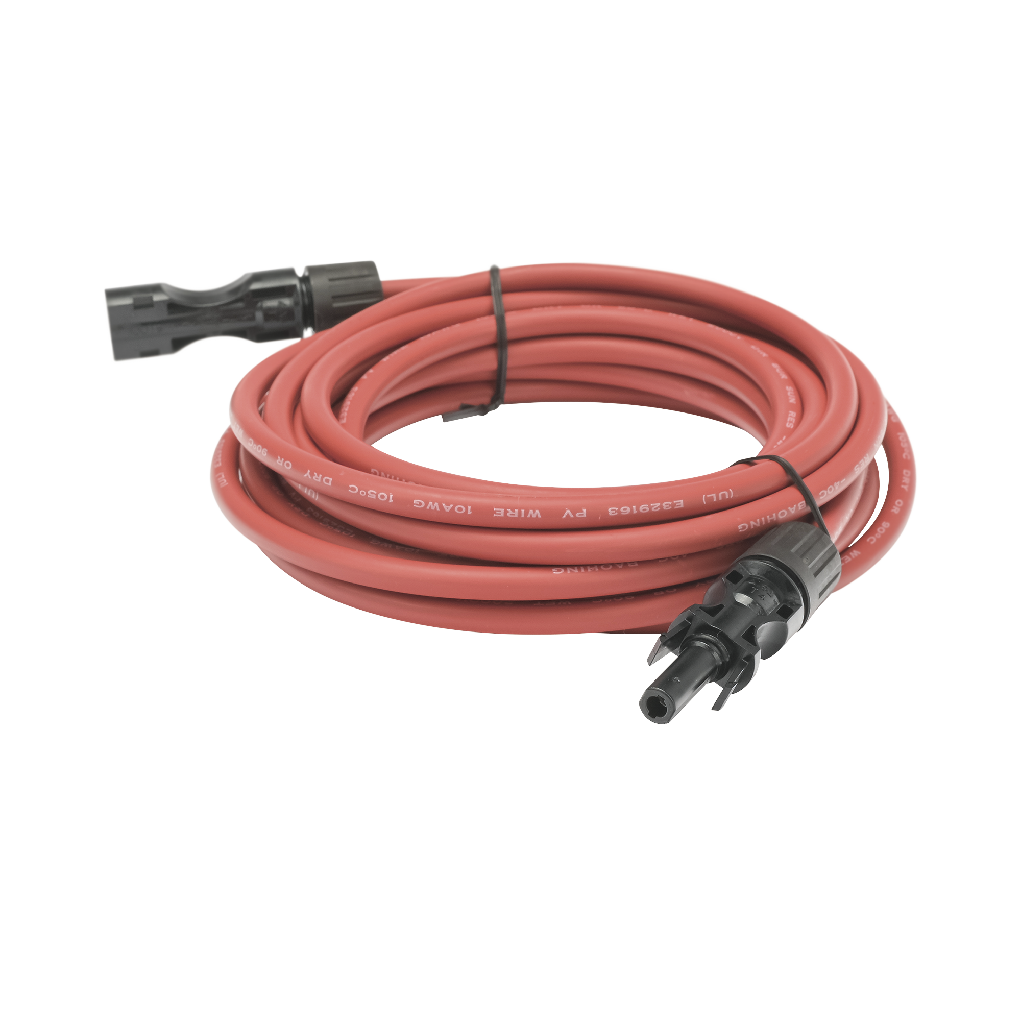 Cable Fotovoltaico, 2.5 m, Rojo, Calibre 10 AWG con Terminal MC4-M en Ambos Extremos