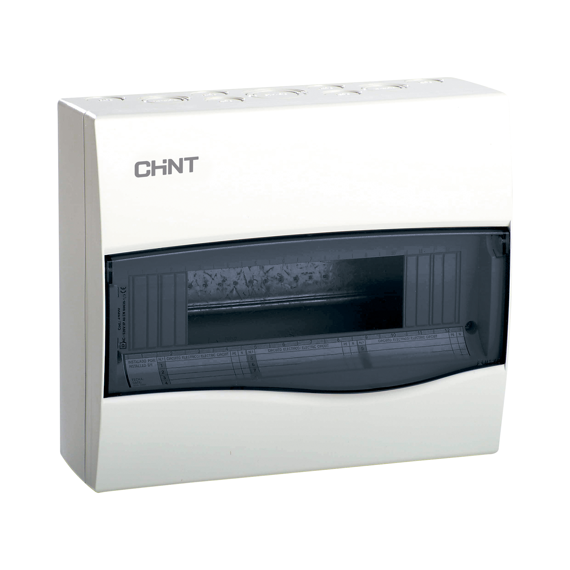 Caja de distribución para sobreponer, IP40, 12 módulos (SKU: 8101007)