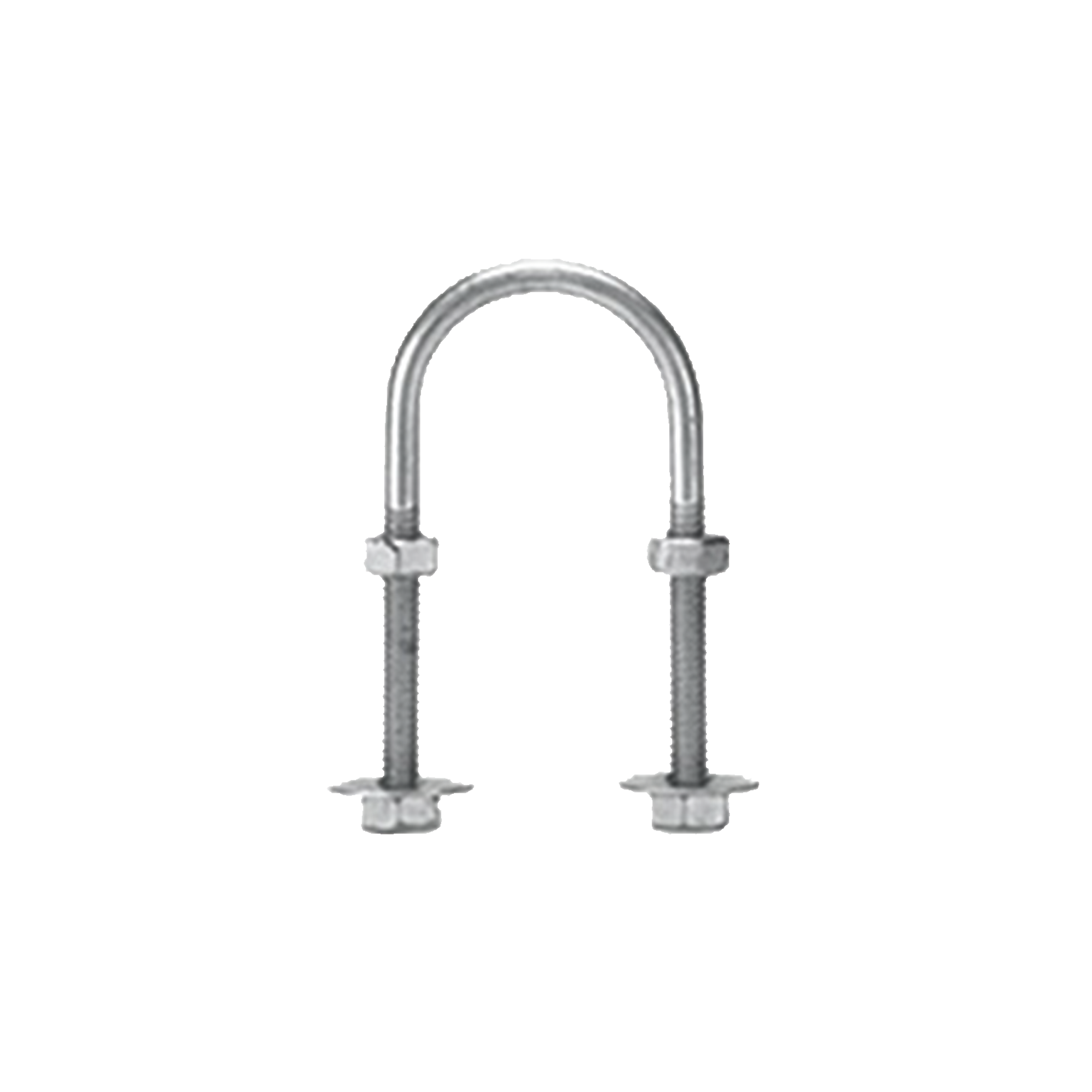 Abrazadera tipo U de 2 ', con acabado Electro Zinc, no incluye tuercas y arandelas