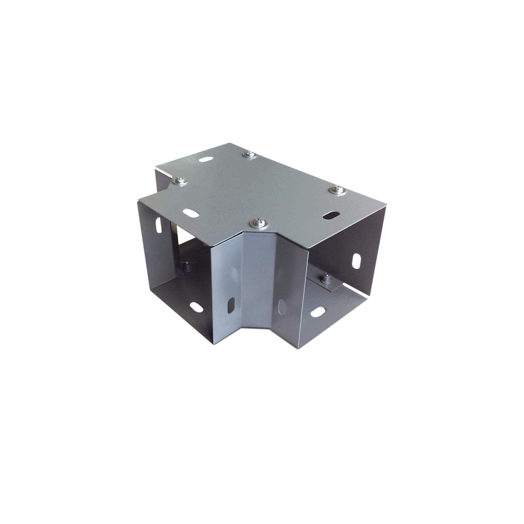 Derivación 'T' horizontal 100 x 100 mm (3.94 x 3.94 pulg.), fabricado en lámina de acero al carbón