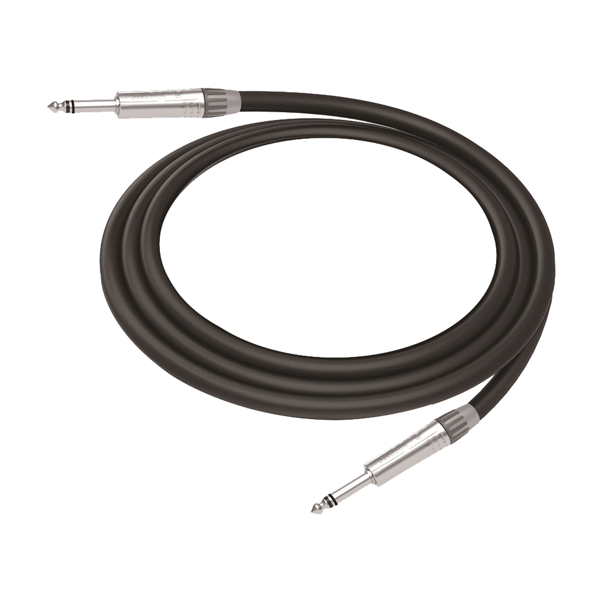 Cable de Audio | Plug 1/4 in a Plug 1/4 in Stereo | Carcasa Cromada | Conectores Seetronic | Longitud 5m