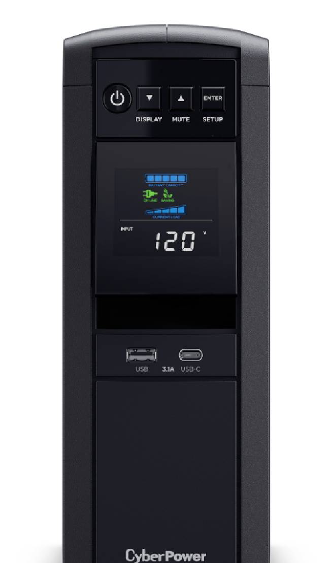 No-Break CyberPower CP1500PFCLCD - 1500 VA, 1000 W, 8 h, Negro